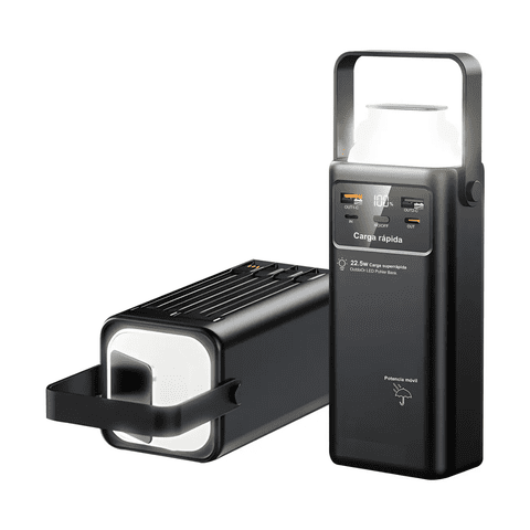 Genérico - Cargador Portátil Linterna Powerbank 4 Cables 50000Mah