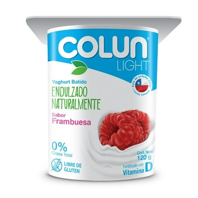 Yoghurt Batido Light Sabor Frambuesa Pote 120 G Colun