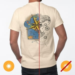 Delsol - Camiseta Clásica Para Hombre - Atlas Perdido - Beige De Para Hombre - Camiseta (Xl)