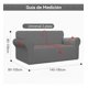 thumbnail image 2 of Funda Elasticada para Sofa 2 Cuerpos Tela Texturizada Antideslizante Gris, 2 of 4