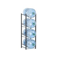 Genérico - Estante Organizador Rack 4 Botellones Bidones Agua 20Lts Negro