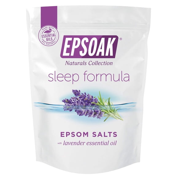Sal de baño Epsoak, sal de Epsom, 2,27 kg, fórmula para dormir con lavanda