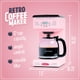thumbnail image 2 of Cafetera Nostalgia Retro, 12 tazas, programable, LED rosa, 2 of 8