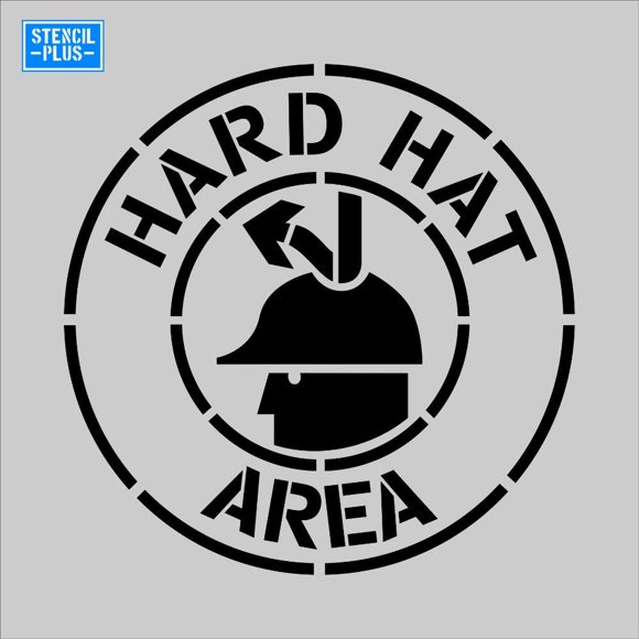Plantilla Stencil Plus para Área de Casco de Seguridad OSHA
