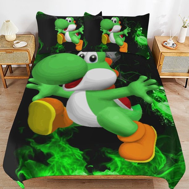 Super Mario Duvet Cover Set 3 Piece Bedding Set Double Sided Printing Decorative Comforter Cover Set