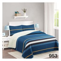 Genérico - Cubrecama Sherpa 2 Plazas - Azul Suecia M953