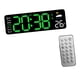 thumbnail image 2 of Reloj De Pared LED, Moderno, Ligero, Digital, Para Mesita De Noche, Hogar, Interior, Negro Y Verde, 2 of 3