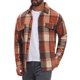thumbnail image 4 of Camisas Vintage para Hombre de Manga Larga con Botones Abajo Chaqueta de Camisa de Cuadros Cepillada M Marrón Rojo, 4 of 5