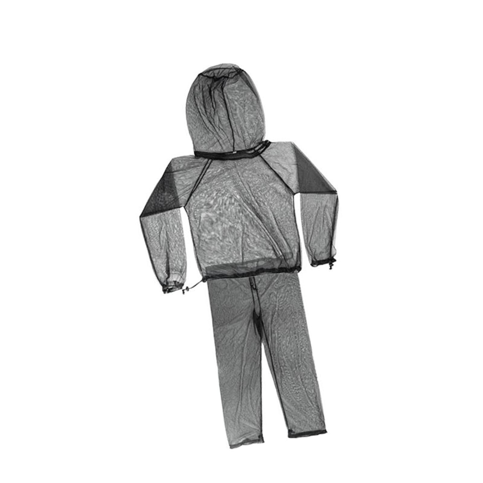Magideal - Traje De Mosquitera De Malla, Trajes Con Capucha, Protección Corporal, Trajes Ghillie, Traje De Pesca, Traje De Apicultura Para Caza, Pesca, Actividad Negro Xl Xxl