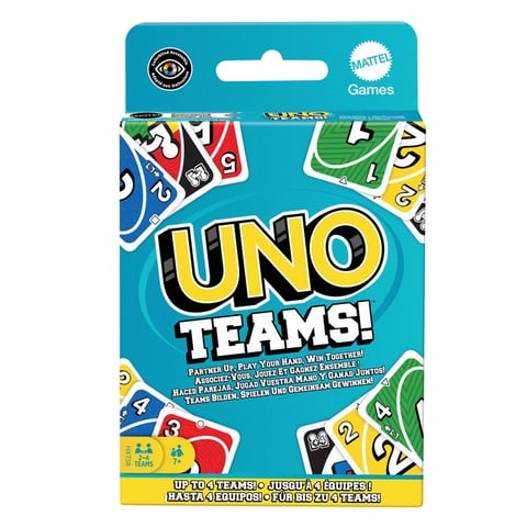Mattel Games - Uno Teams Juego Equipos Estrategia Cooperativa 7 Años+