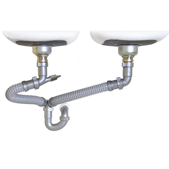 Kit de desagüe Snappy Trap DK-110 para lavabo de doble cubeta