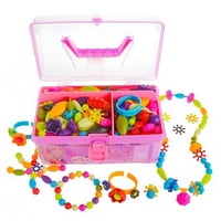 Kit De Fabricación De Joyas Gili Pop Beads Para Niñas De 4 A 8 Años Con 500 Piezas