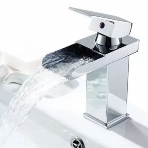 Genericio - Grifo Llave Mezcladora Monomando Para Fregadero Lavabo Lavamanos Grifo Baño Acero Inoxidable Plateado