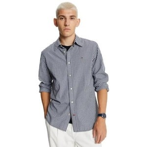 Camisa Tommy Hilfiger De Manga Larga De Popelina Con Botones Para Hombre