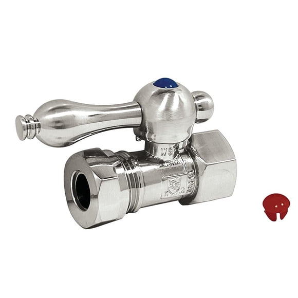 Válvula de cuarto de vuelta Kingston Brass CC44156 (entrada FIP de 1/2" x salida de unión deslizante