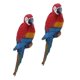 thumbnail image 5 of 2x Adorno Realista De Pájaro De Resina, Loro, Animal, Colgante, 31cm, Aspecto Derecho, Rojo, 5 of 5