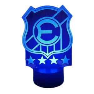 Lampara Ilusion 3D Everton De Viña Del Mar De 7 Colores, Base Touch