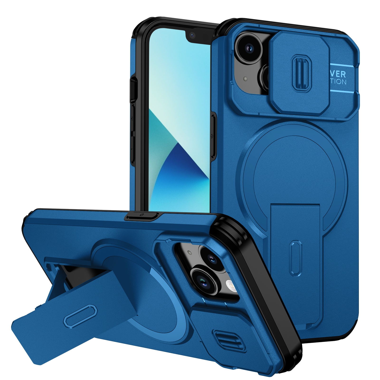 Funda Foxdock Para Iphone 14 – Magnética Antigolpes Con Soporte Y Protección Doble
