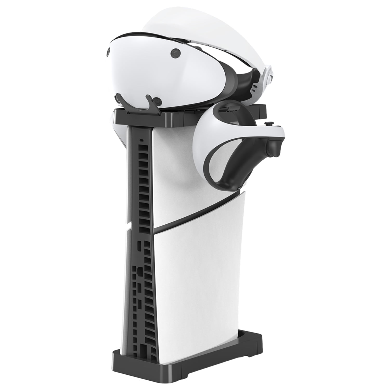 Kit De Soportes De Montaje Aaronmei Para Ps5 Slim Disc & Digital Edition Con Soporte De Pie Para Controlador Ps Vr2 Negro