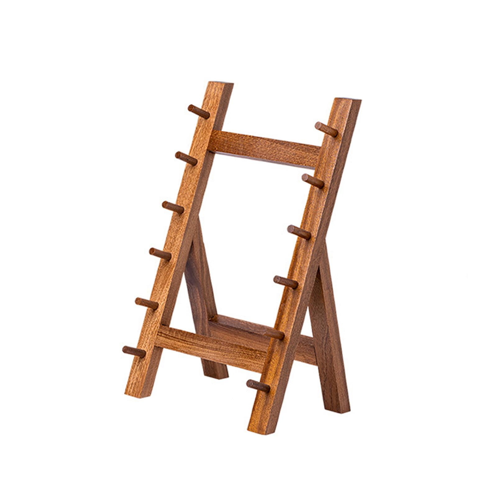 Magideal - Estante Organizador De Cuchillos, Estante De Almacenamiento De Cuchillos De Color Salmón Para Decoración Del Hogar, Armarios De Colección, Tienda De C Marrón De 6 Capas