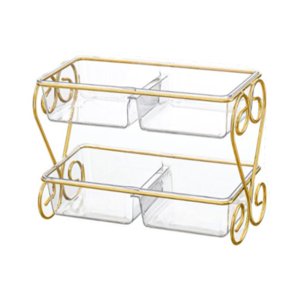 Magideal - Bandeja Para Servir Con Compartimentos Bandeja Para Aperitivos Y Postres Tapa Transparente Caja De Almacenamiento De Alimentos Liviana Y Versátil Para