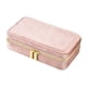 thumbnail image 1 of Joyero De Terciopelo, Pequeño Soporte Para Pendientes, Caja De Almacenamiento Para Pendientes, Collares, Color Rosa, 1 of 3
