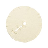 Magideal - Cubierta De Base De Falda Navideña De Punto, Alfombra Redonda De 92Cm, Adorno Navideño Para Dormitorio, Granja Y Oficina , Blanco