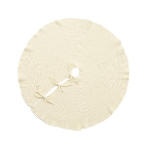 Magideal - Cubierta De Base De Falda Navideña De Punto, Alfombra Redonda De 92Cm, Adorno Navideño Para Dormitorio, Granja Y Oficina , Blanco