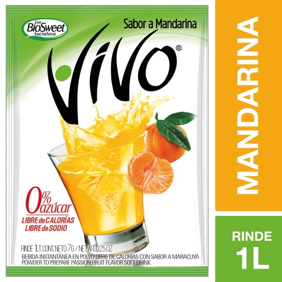 Jugo en Polvo Sabor Mandarina Sobre, 7 g