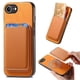 thumbnail image 1 of Funda de Cuero Magnética con Tarjetero para iPhone 16e Cubierta Delgada Amarillo, 1 of 5