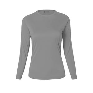 Snix - Polera Femenina Dry Fit Manga Larga-Gris Talla S