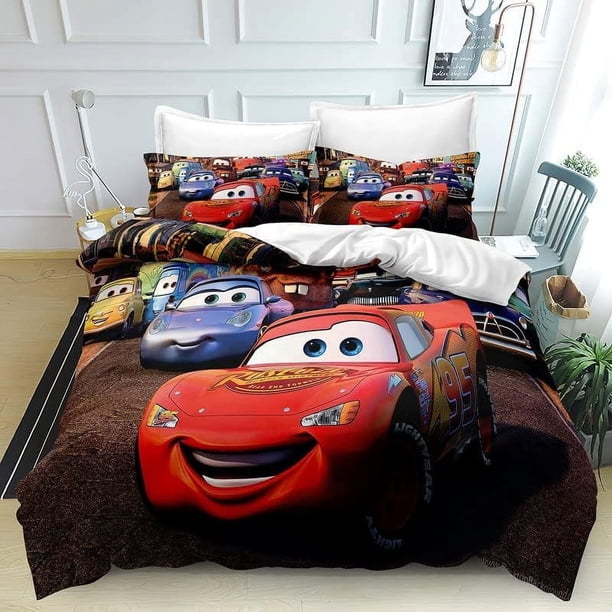 Duvet Quilt Cover Lightning Bedding Bed Set McQueen Soft Comforter Microfiber with Zipper Closure Great Match with Any Home Decor