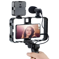 Genérico - Kit Vlogging Video Ay-49X Micrófono Luz Led Trípode Control