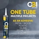 thumbnail image 4 of Sellador universal OB1 blanco 300 ml (1 cartucho), 4 of 9