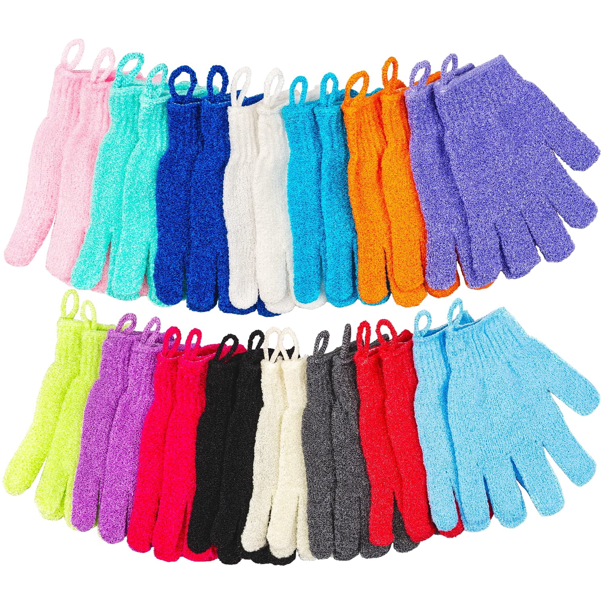 Guantes Exfoliantes Aisuly Para Ducha 30 Piezas 15 Colores Nylon
