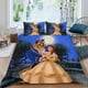 thumbnail image 2 of Bella, la Bella y la Bestia Conjunto de sábanas temático, trío de piezas, cómodo y amigable con la piel, diseño único, regalo de decoración para el hogar para familiares, amigos y fans,135cm *200cm, 2 of 6