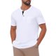 thumbnail image 5 of INSPIRE CHIC Camisetas Henley de Hombre Verano Casual de Manga Corta Botón Básico L Blanco, 5 of 6