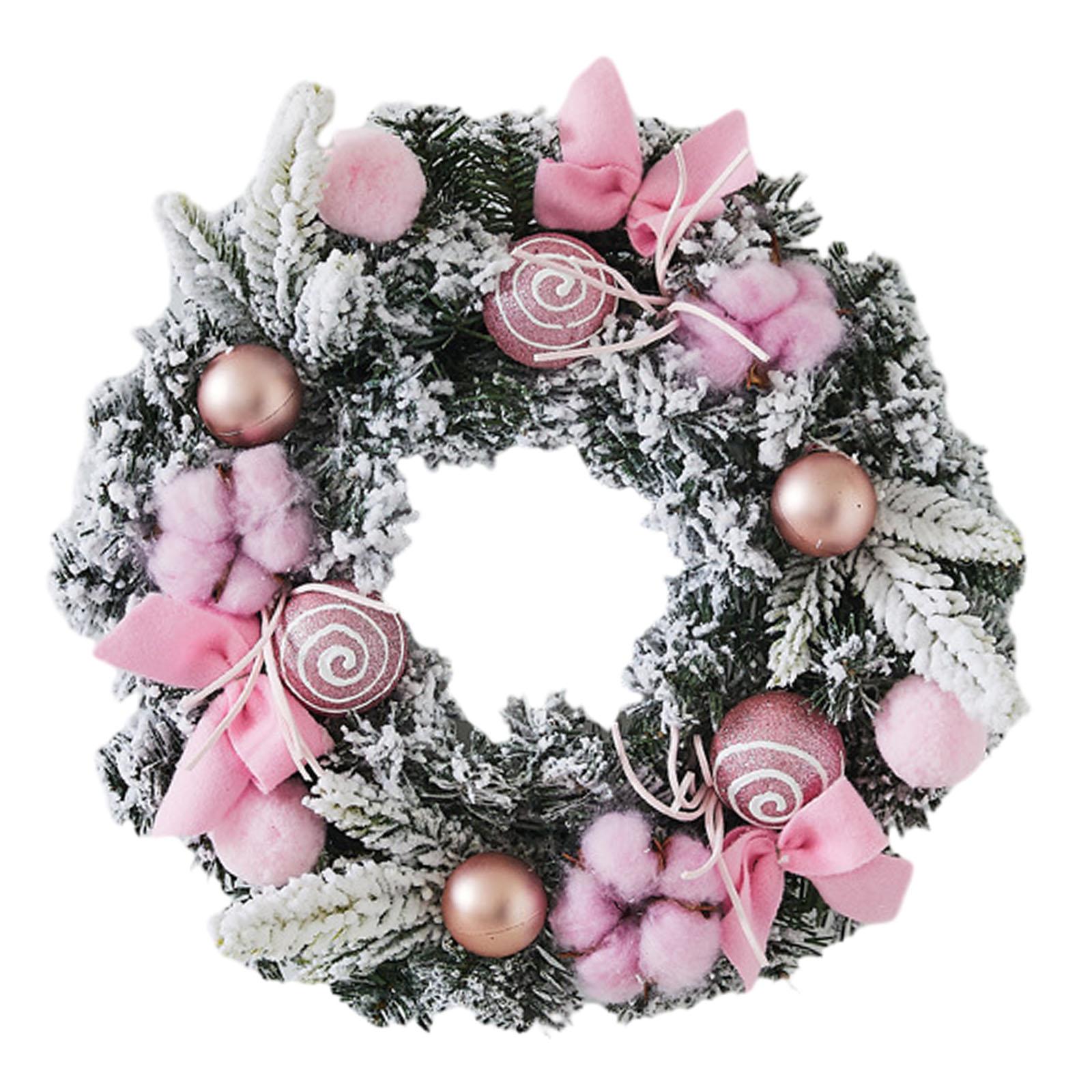 Magideal - Colección De Adornos Florales De Corona Navideña Artificial, Elegante Guirnalda Rústica Para Puerta De Entrada, Decoración De Fiesta Para Patio, Pared 30 Cm De Diámetro