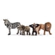 thumbnail image 1 of Set básico de figuras de acción Schleich Wild Life con cebra, elefante, chimpancé y león, 1 of 2