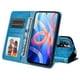 thumbnail image 5 of Funda tipo cartera FOXDOCK para Xiaomi Poco M4 Pro 5G , diseño girasol en relieve, cuero PU, cierre magnético, soporte y tarjetero, 5 of 5