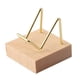 thumbnail image 2 of Soporte De Exhibición Base De Madera Brazo De Metal Para Soporte De Racimo De Cristal De ágata Dorado, 2 of 3