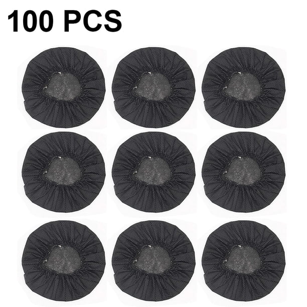 100 fundas desechables elásticas para auriculares, no tejidas, almohadillas higiénicas para auriculares de juegos, realidad virtual y la mayoría de los auriculares de gran tamaño (10-12 cm).