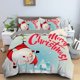 thumbnail image 4 of Christmas bedding set 3D printed Santa Claus duvet cover set King Queen single double size kids bedding set no bed sheet, 4 of 5