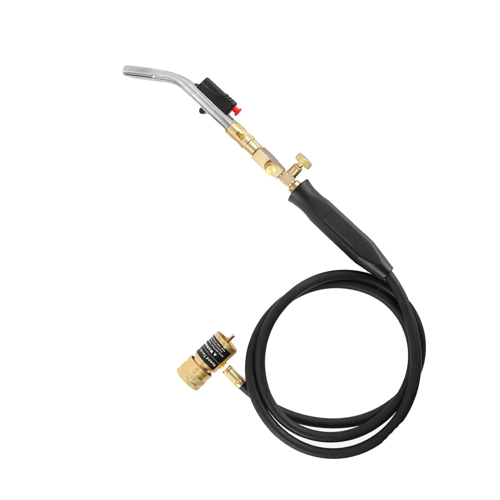 Magideal - Soplete De Propano Quemador De Plomería De Gas Antorcha Manguera De Mano Gas Propano Licuado Con Válvulas Reguladoras Antorcha De Soldadura Soplete De Doble Ajustable