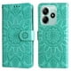 thumbnail image 2 of Funda tipo cartera FOXDOCK para Xiaomi Redmi Note 14 5G , diseño girasol en relieve, cuero PU, cierre magnético, soporte y tarjetero, 2 of 5