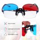 thumbnail image 4 of 4 piezas de Gafas 3D Clip-on Rojo Azul/Cian, Gafas de Visualización 3D Marco Colgante Redondo, 4 of 7