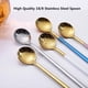thumbnail image 4 of Paquete de 10 cucharas para espresso, minicucharillas de acero inoxidable chapadas en oro para café, azúcar, postres, pasteles, helados, sopas, antipastos, capuchinos, 5,3 pulgadas, 4 of 7