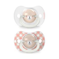 Suavinex - Chupete 6-18 Meses Noche/Día Fisiologico Silicona Wild Rosa