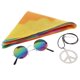thumbnail image 5 of 3 piezas signo de la paz hippie colores collar fiesta cosplay joyería conjunto collar 2, 5 of 5