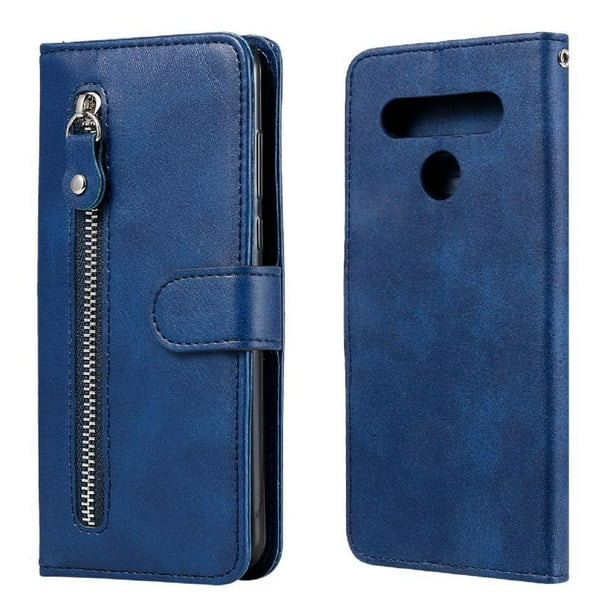 Funda con Cremallera para LG K41S, Carcasa Cartera de Cuero PU con Soporte y Tarjetero